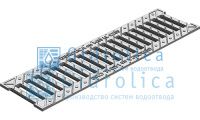 Решетка водоприемная Gidrolica Standart РВ -10.13,6.50 - щелевая чугунная ВЧ оцинкованная, кл. С250