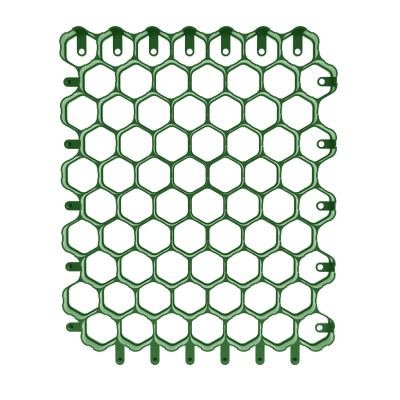 Решетка газонная Gidrolica Eco Normal РГ-53.43.3,5 - пластиковая зеленая