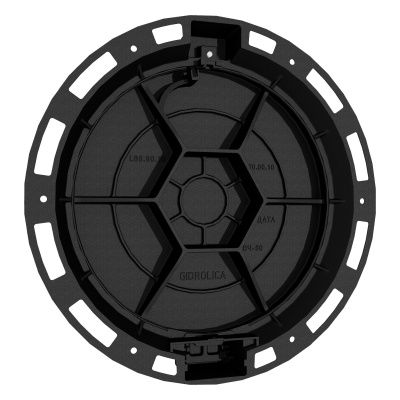 Люк чугунный Gidrolica Street СТ(Е600)-2-60 ("К", канализационная шахта) 