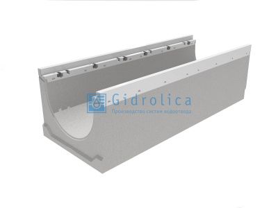 Лоток водоотводный бетонный коробчатый (СО-300мм), с оцинкованной насадкой КU 100.39,9 (30).42(35) - BGZ-V, № 5-0
