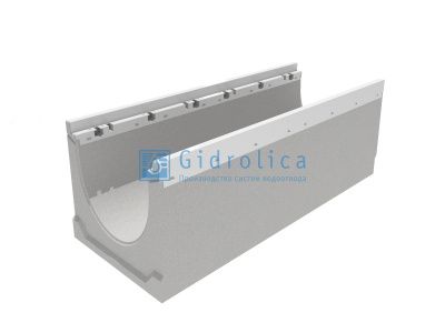 Лоток водоотводный бетонный коробчатый(СО-150мм), с оцинкованной насадкой, с уклоном 0,5% КUу 100.24,8 (15).24,5(18)-BGZ-V, № 1