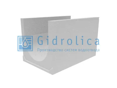 Лоток водоотводный бетонный коробчатый (СО-500мм), с уклоном 0,5%  КUу 100.65(50).64,5(55,5) - BGU-XL, № 39
