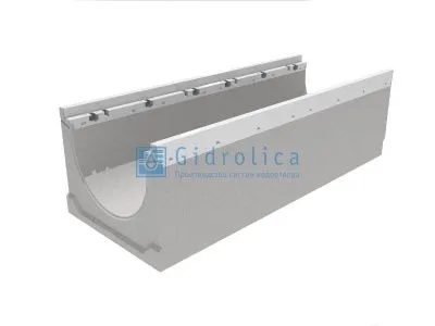 Лоток водоотводный бетонный коробчатый (СО-300мм), с оцинкованной насадкой, с уклоном 0,5% КUу 100.39,9 (30).44,5(37,5) - BGZ-V, № 10